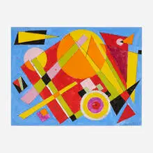 Rolph Scarlett, Geometric Abstraction, gouache and graphite on paper