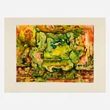 Milton Derr, The Green Chair After Katrina, 2005, watercolor on paper