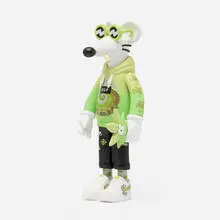 Steven Harrington, Doobie the Skate Rat (Green), 2021, painted cast vinyl