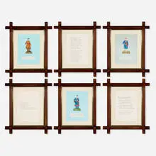 Sunny A. Smith, Six works, 2005, ink on handmade paper; gouache on handmade paper
