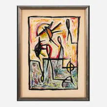 Jean-Jacques Blot, Quelques Voix S’Eleverent, 1988, acrylic on paper