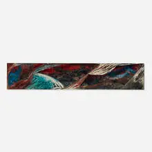 Laddie John Dill, Untitled, 1989, cement, glass and pigment on paper board
