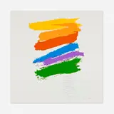 promise by Corita Kent, 1978, screenprint in colors, sold Aug 2025