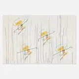 For Wonder Women by Ghada Amer and Reza Farkhondeh, 2006, lithograph in colors with hand-sewn elements on Rives, sold Aug 2025