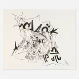 John Matos, Untitled (Just Sitting), 1990, lithograph and colored pencil on BFK Rives