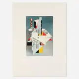 Will Mentor, Cubist Composition (from the BAM III portfolio), 1990, etching and aquatint in colors