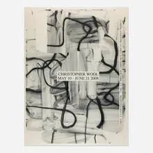 Christopher Wool, Luhring Augustine exhibition poster, 2008, offset lithograph in colors on newsprint