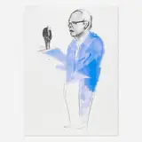 Tala Madani, Big Bernie, 2020, screenprint in colors