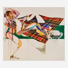 But I Woke Up Jus' Tha Same exhibition poster by Christina Quarles, 2019, offset lithograph in colors, sold Aug 2025