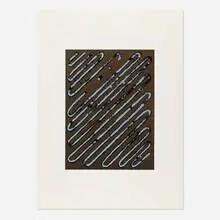 Untitled (from the Barcelona Suite) by Ed Moses, 1989, lithograph in colors, sold Aug 2025