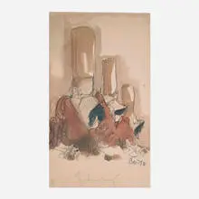 Fagends Carved In Rock, Fagend Canyon by Claes Oldenburg, 1975, offset lithograph in colors, sold Aug 2025