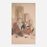 Claes Oldenburg, Fagends Carved In Rock, Fagend Canyon, 1975, offset lithograph in colors