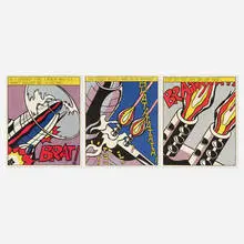Roy Lichtenstein, As I Opened Fire (triptych), offset lithograph in colors