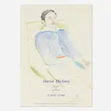 David Hockney, Dessins et graveurs exhibition poster, 1985, offset lithograph in colors on Lana