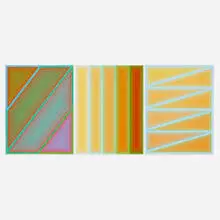 Richard Anuszkiewicz, The Eyes See More; Burning Bright; Grandeur (three works from the Inward Eye portfolio), 1970, screenprint in colors