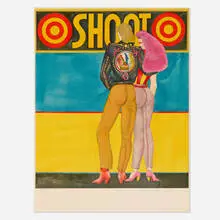 Richard Lindner, Shoot (from the Fun City portfolio), 1971, lithograph in colors on Arches