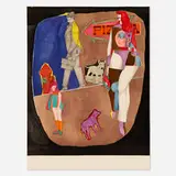 Richard Lindner, First Ave (from the Fun City portfolio), 1971, lithograph in colors on Arches