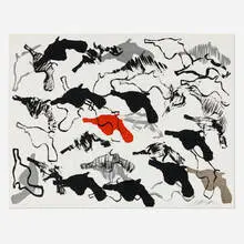 Boom Boom by Arman, 1966, screenprint in colors with graphite additions, sold Aug 2025