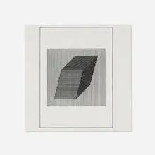 Plate 5 (from the Ficciones portfolio) by Sol LeWitt, 1984, screenprint on Somerset, sold Aug 2025