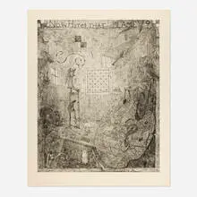 William T. Wiley, Now Here’s that Blame Treaty, 1983, etching and aquatint