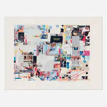 Untitled by Sam Middleton, 2002, offset lithograph in colors, sold Aug 2025