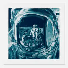 Michael Kagan, Moonwalker, 2024, screenprint in colors on Magnani Incisioni