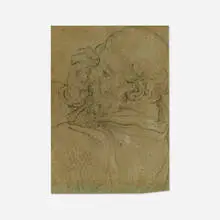 Tintoretto, Untitled, charcoal on paper