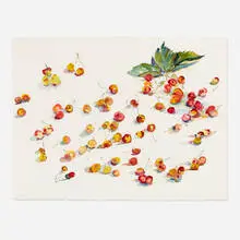 Bernard Chaet, Cherries, watercolor and graphite on paper