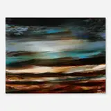 Leonardo Nierman, Horizon, acrylic on Masonite