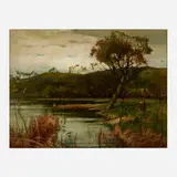 Emil Carlsen, Pastoral Lake with Figures