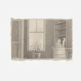 Robert Kipniss, Interior Scene, 1977, graphite on paper