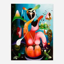 B A Popo, Seduction, 1981, oil on canvas