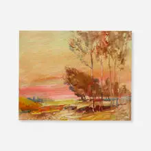 Alexander Oscar Levy, Landscape, gouache on paper