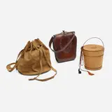 Roycroft, Collar bag and lidded pecan bucket