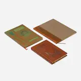 Roycroft, Collection of three books, modeled leather-bound, 3/4 leather-bound, Roycroft paper