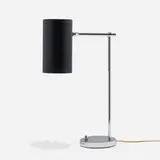 Greta von Nessen, Table lamp, c. 1955, enameled aluminum, chrome-plated brass and steel