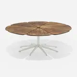 Richard Schultz, Petal coffee table, teak, enameled steel