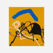 Untitled by Emerson Woelffer, 1990, oil and acrylic on canvas, sold Feb 2024