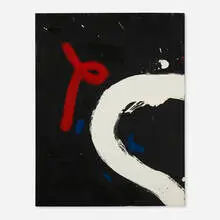 Untitled by Emerson Woelffer, c. 1990, oil on canvas, sold Feb 2024