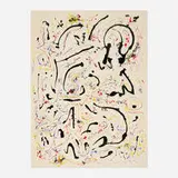 Bill Alpert, Abstract Composition, ink and acrylic on paper laid to board