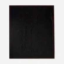 Adja Yunkers, Bal Des Pendus III, 1977, acrylic and collage on canvas in artist-made frame