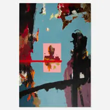 Orange Square by Sidney Gross, oil on canvas, sold Feb 2024