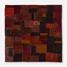 Barbara Kerwin, Everybody Wants to Rule the World, 1999, encaustic, leach paper on panel