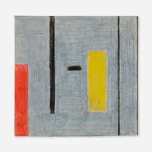Geometric Composition by Burgoyne Diller, colored pencil on paper, sold Feb 2024