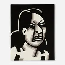 Robert Gordy, Female Head #1, 1976, acrylic on canvas