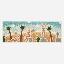 Robert Gordy, Study for a Picture on an Egyptian Theme, 1979, marker ink on paper