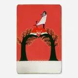 Clare Rojas, Untitled (Cherry Pickers in the Trees), 2004, gouache and latex on panel