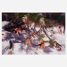 Marnie Weber, Wild Birds Under Pine, 2000, photo collage