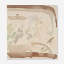 Edgar Bryan, Untitled (Boy Driving), 2004, acrylic on canvas
