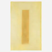 Sam Falls, Untitled (Sun Yellow, Val Verde, CA), 2011, dyed cotton and metal grommets